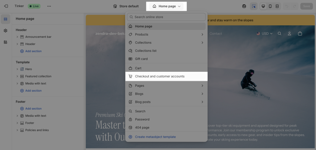 Adding the Zendra customer account area portal for members