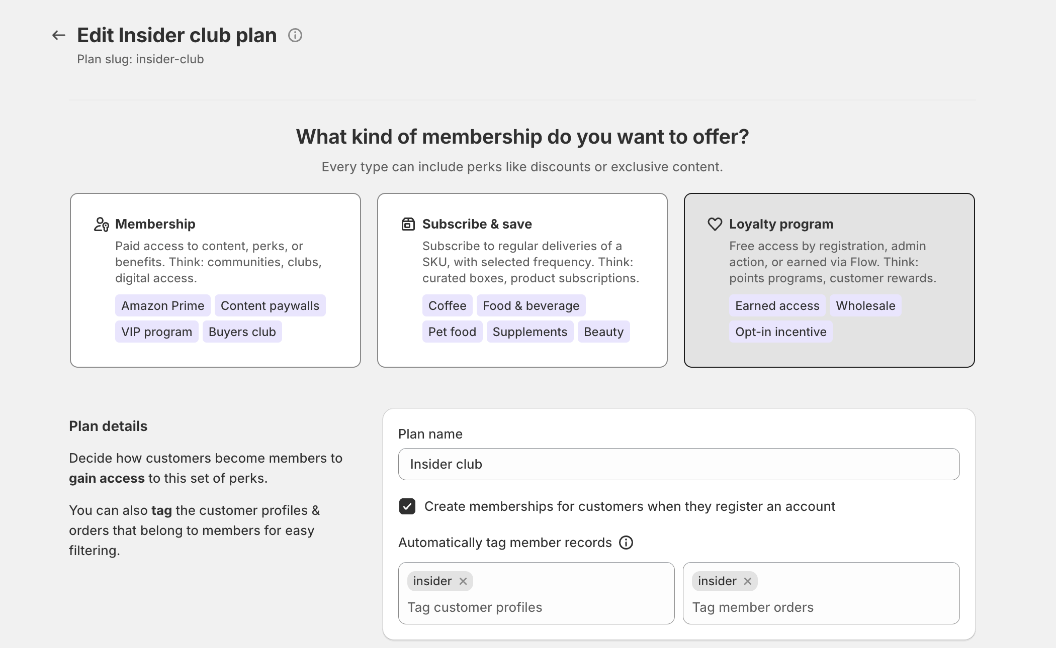 Zendra: Choosing plan types